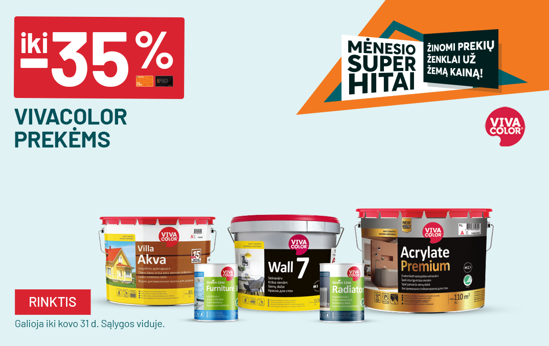 fm8 kovas iki -35% VIVACOLOR prekėms