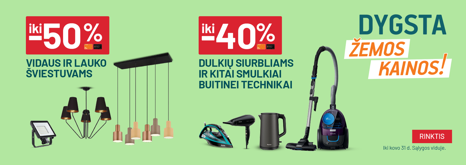 dygsta žemos kainos nuo 03 17 iki 31