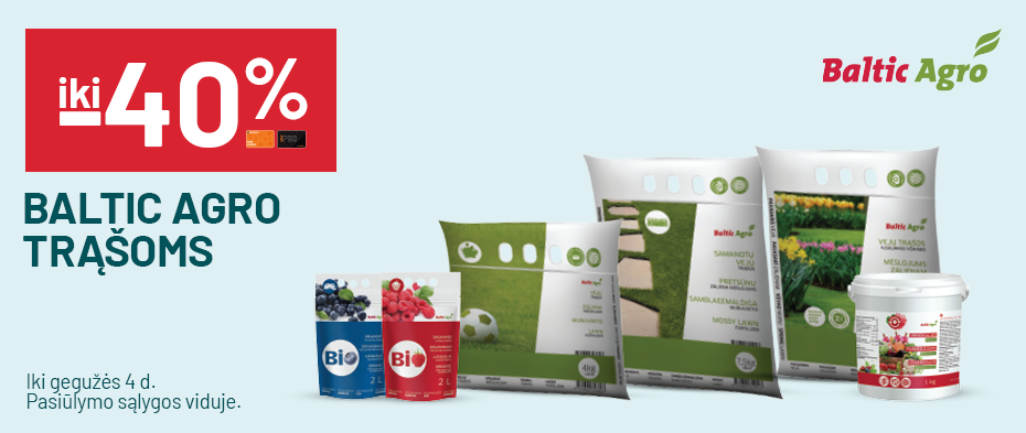 iki -40% BALTIC AGRO trąšoms