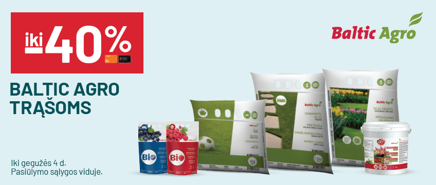 iki -40% BALTIC AGRO trąšoms