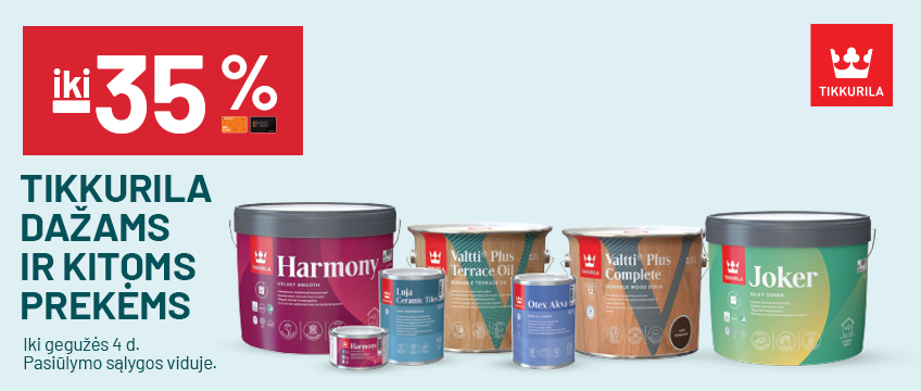 iki -35% TIKKURILA prekėms