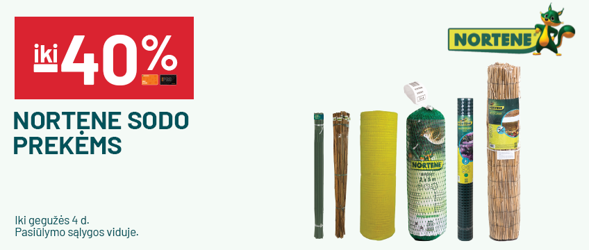 iki -40% NORTENE sodo prekėms