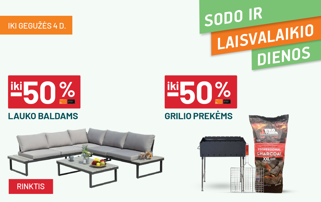 Balandis_Teminės_iki -50% Lauko baldams ir  iki -50% Grilio prekėms