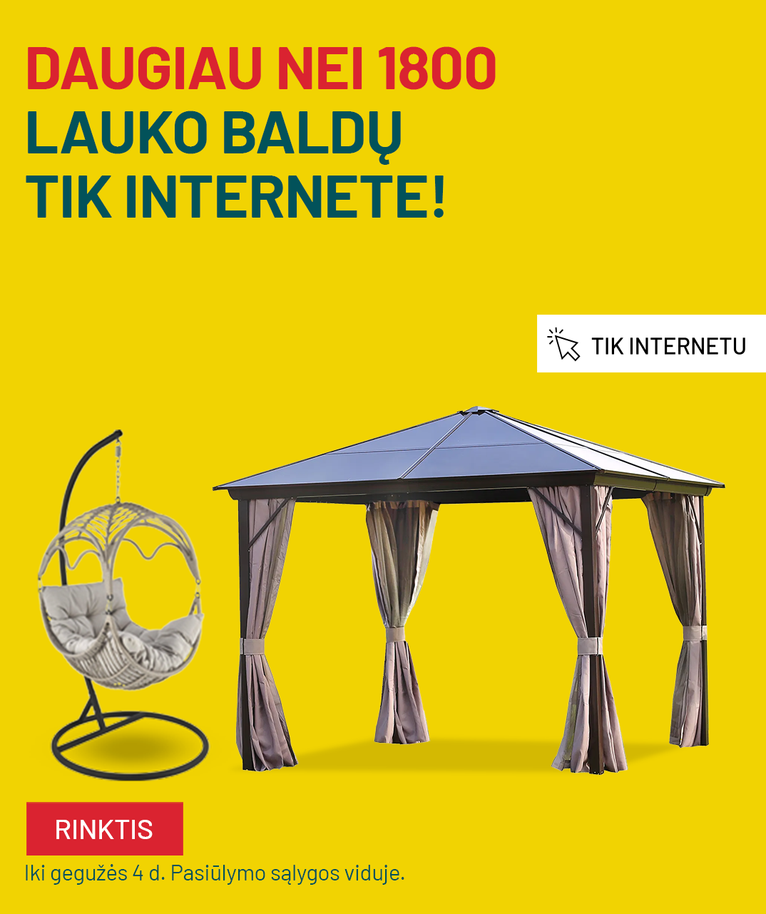 Daugiau nei 1800 lauko baldų TIK internete! 