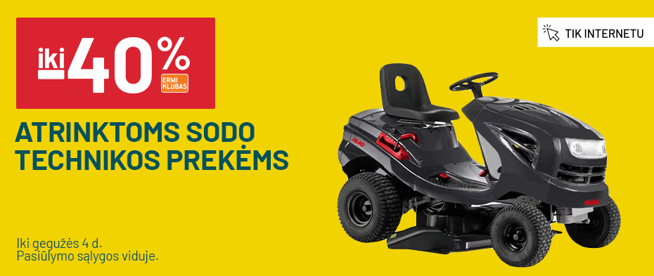 Iki -40% atrinktoms sodo technikos prekėms