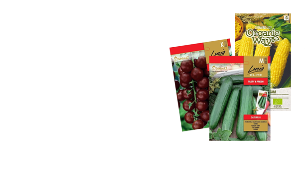 LUCIA ELITE, ORGANIC WAY daržovių, gėlių, prieskonių sėkloms