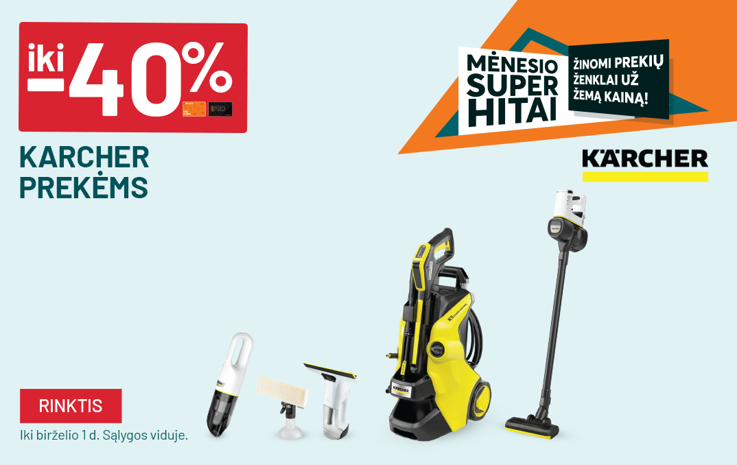 Gegužė iki -40% KARCHER prekėms