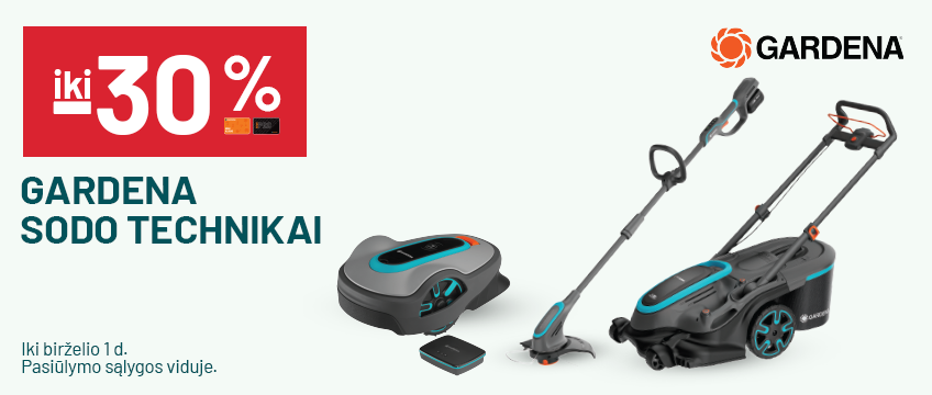 iki -30% GARDENA sodo technikai