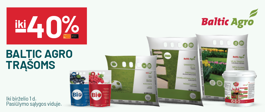 iki -40% BALTIC AGRO trąšoms