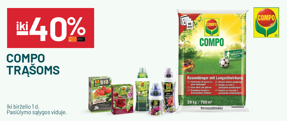 iki -40% COMPO trąšoms