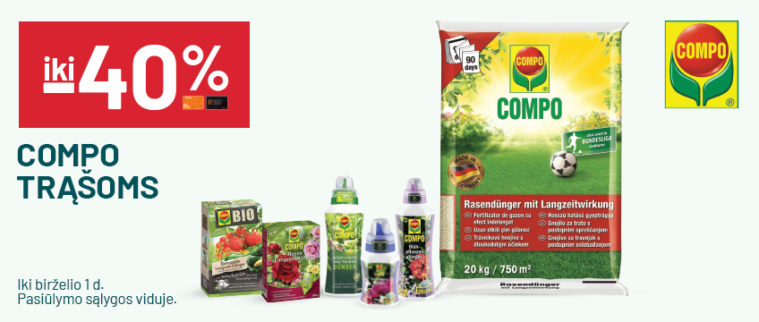 iki -40% COMPO trąšoms