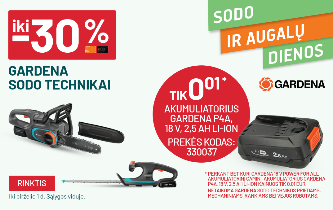 Gegužė Gardena promo