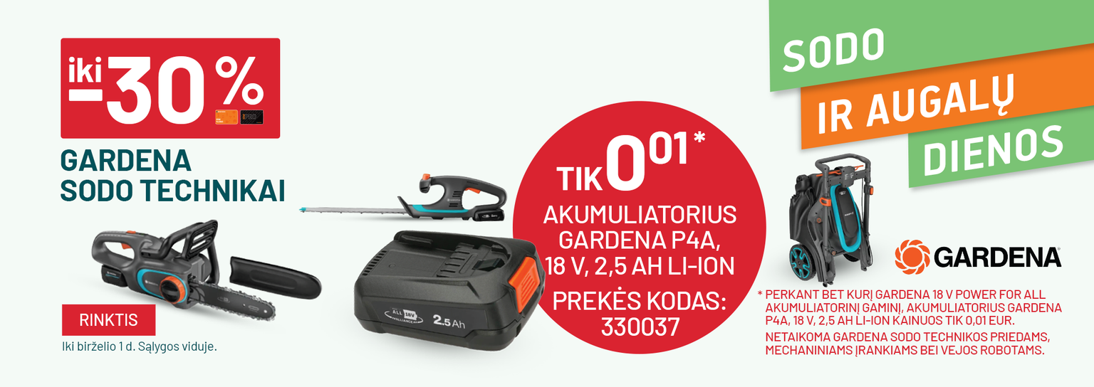 Gegužė Gardena promo