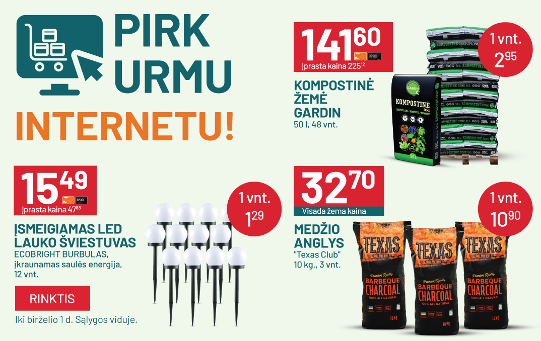 Gegužė Pirk urmu internetu 05 05 - 06 01