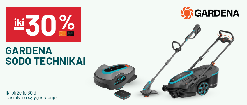 iki -30% GARDENA sodo technikai