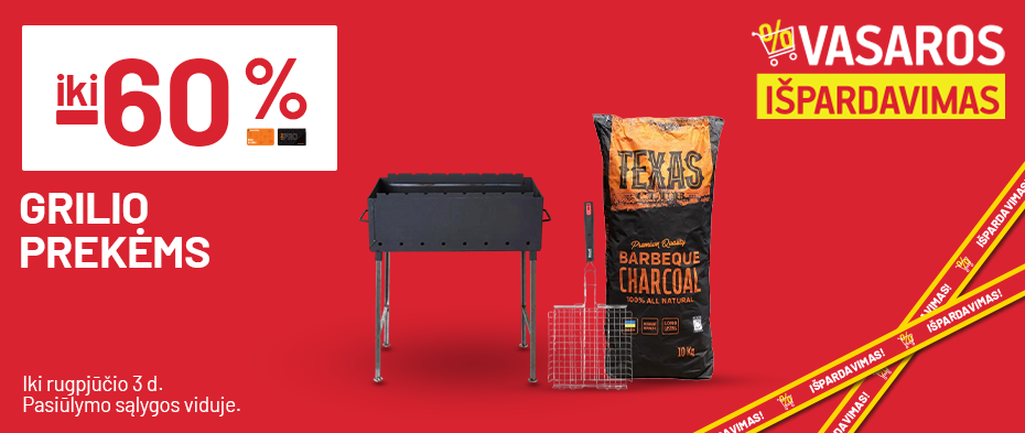iki -60% Grilio prekėms