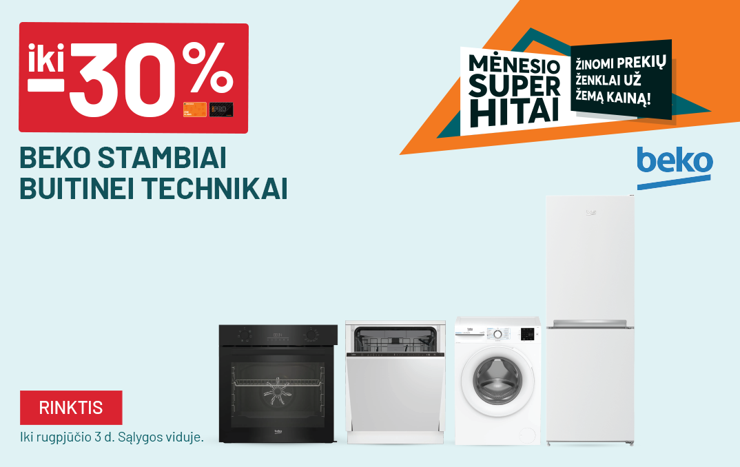 LIEPA - FM8 - iki -30% BEKO stambiai buitinei technikai
