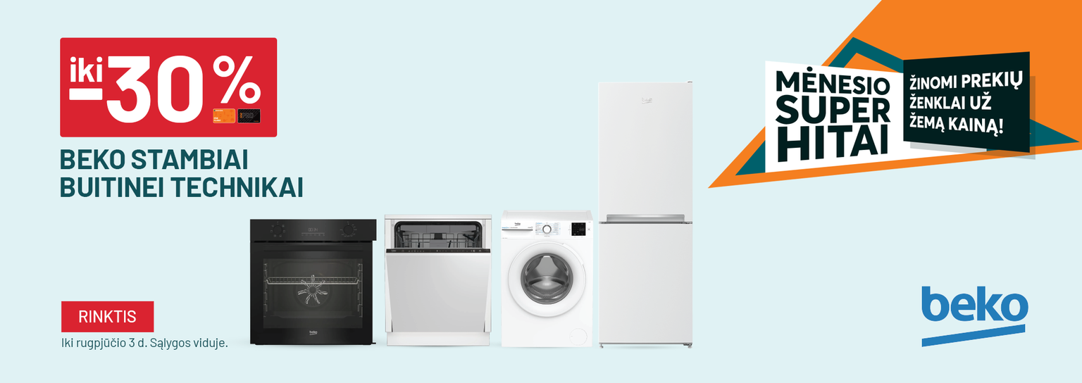 LIEPA - FM8 - iki -30% BEKO stambiai buitinei technikai