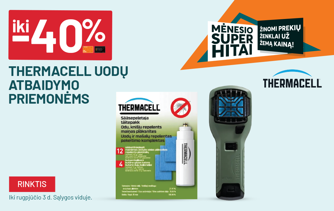 LIEPA - FM8 - iki -40% THERMACELL uodų atbaidymo priemonėms