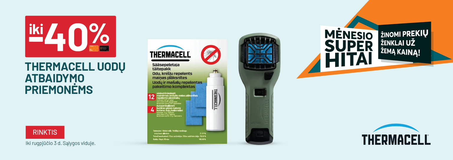 LIEPA - FM8 - iki -40% THERMACELL uodų atbaidymo priemonėms