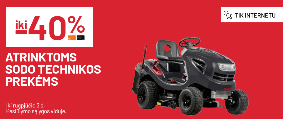 iki -40% atrinktoms sodo technikos prekėms