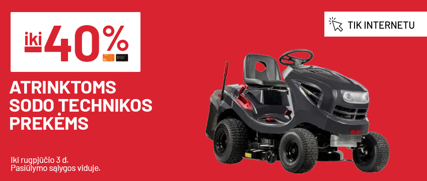 iki -40% atrinktoms sodo technikos prekėms