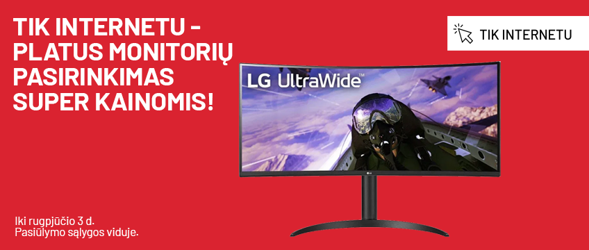 TIK INTERNETU - Platus monitorių pasirinkimas super kainomis!