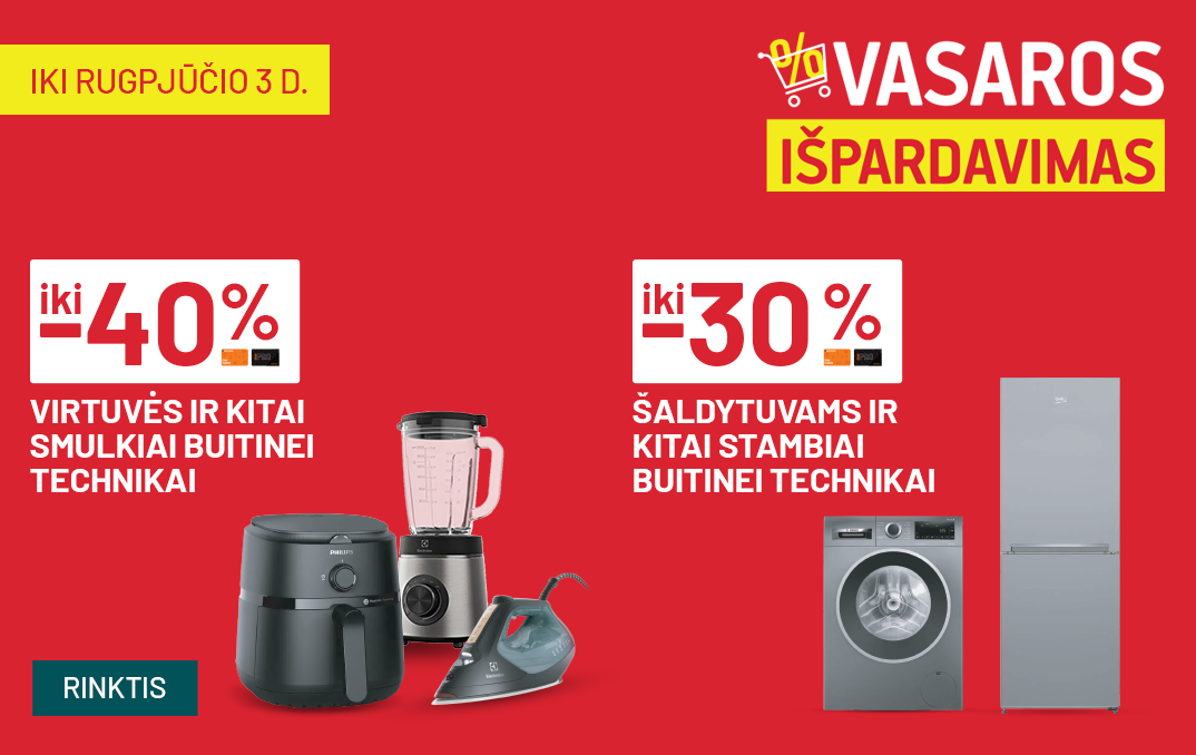 LIEPA - Vasaros išpardavimas - dvigubas buitinė technika 