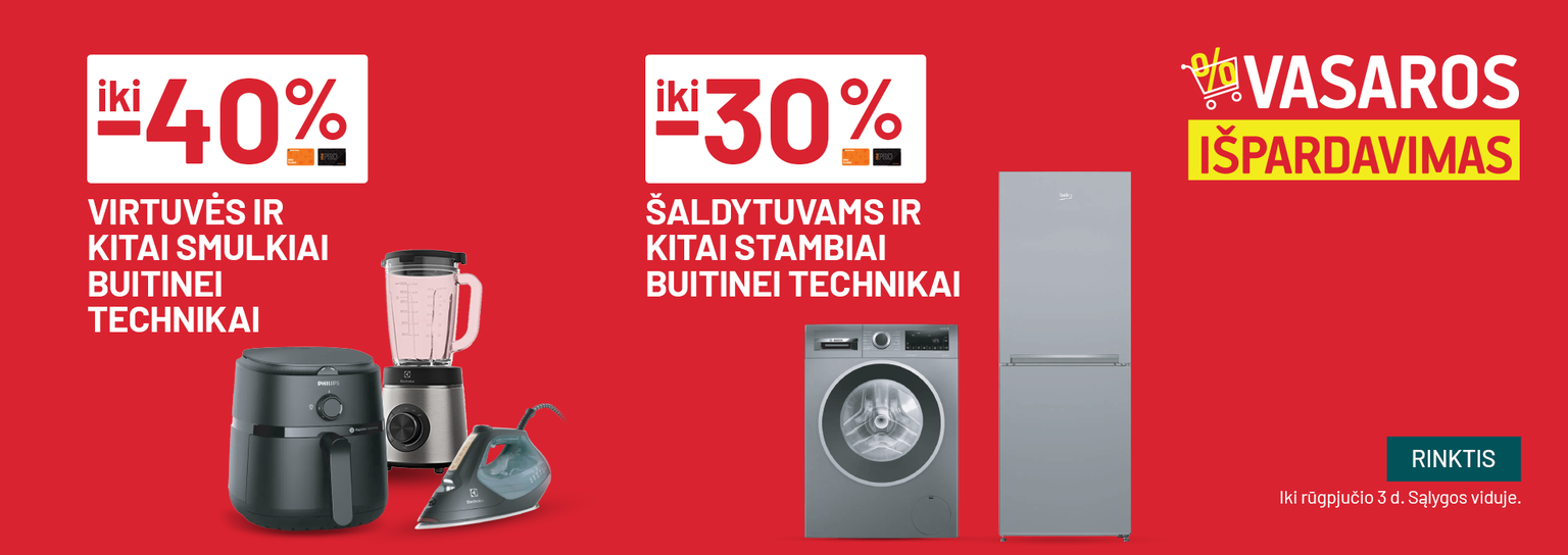 LIEPA - Vasaros išpardavimas - dvigubas buitinė technika 