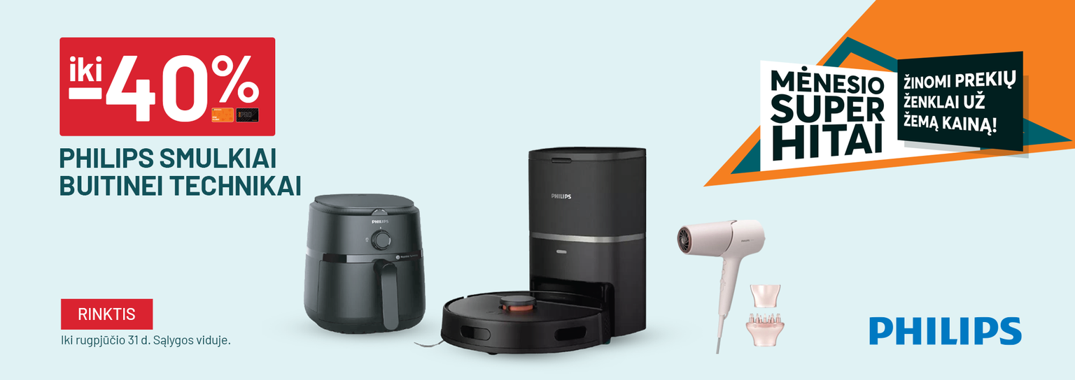FM8 - iki -40% PHILIPS smulkiai buitinei technikai