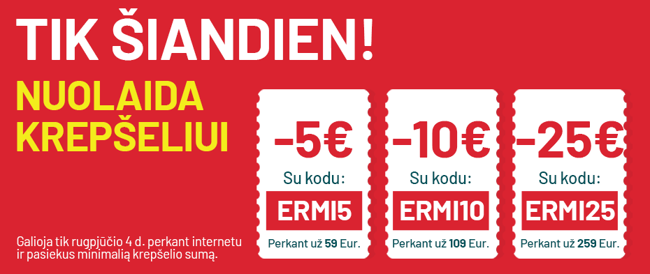Tik šiandien - specialus pasiūlymas Jums! Laiptiniai kuponai tik 08 04