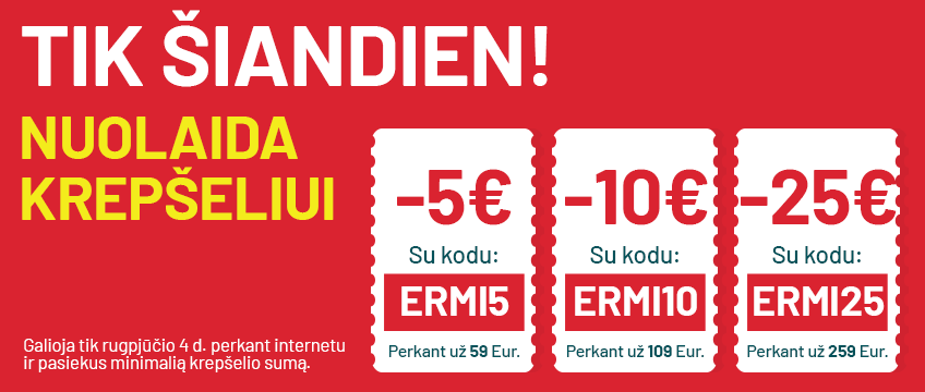 Tik šiandien - specialus pasiūlymas Jums! Laiptiniai kuponai tik 08 04