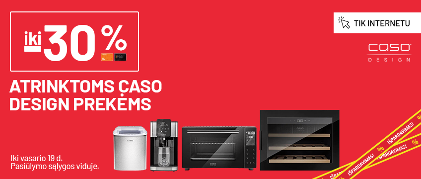 iki -30% atrinktoms CASO DESIGN prekėms