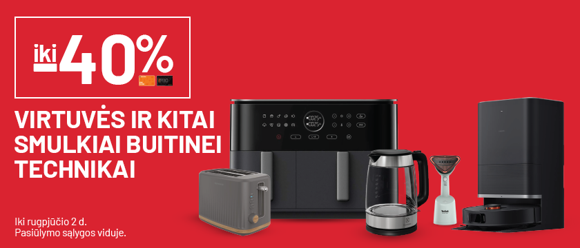 iki -40% Virtuvės ir kitai smulkiai buitinei technikai