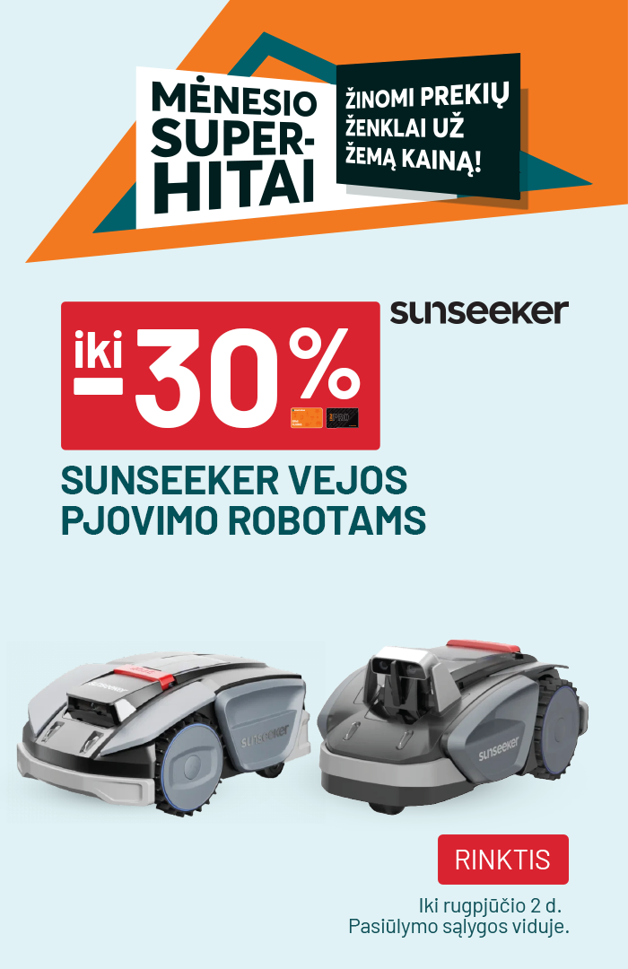 iki -30% SUNSEEKER vejos pjovimo robotams