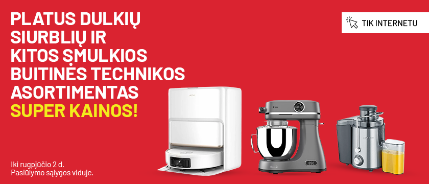 Platus dulkių siurblių ir kitos  smulkios buitinės technikos asortimentas. Super kainos! Tik internete!