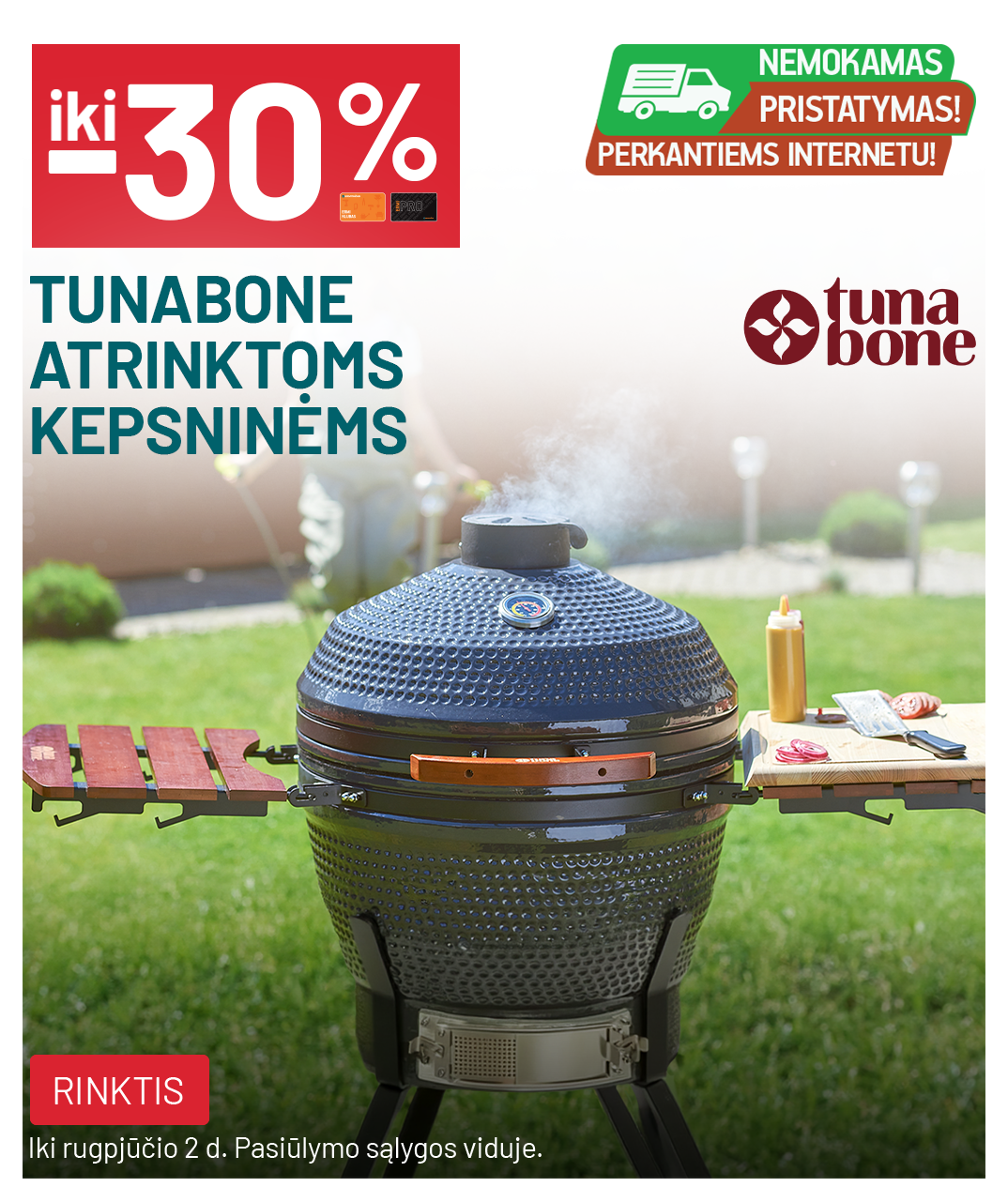 iki -30% Tunabone atrinktoms kepsninėms