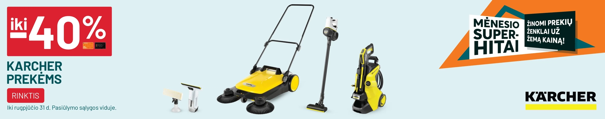 iki -40% KARCHER prekėms