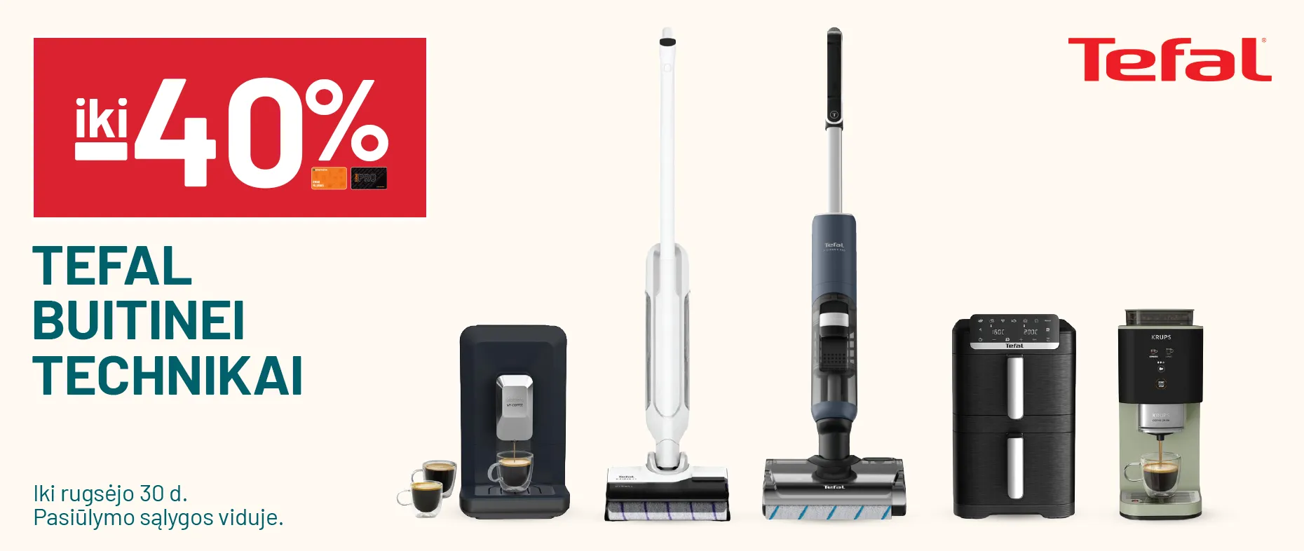  iki -40% TEFAL buitinei technikai