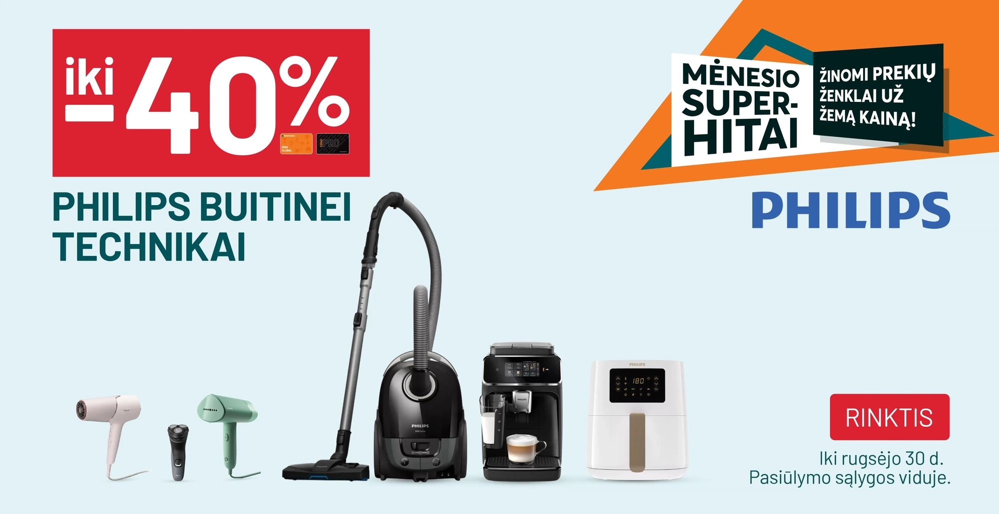 iki -40% PHILIPS buitinei technikai