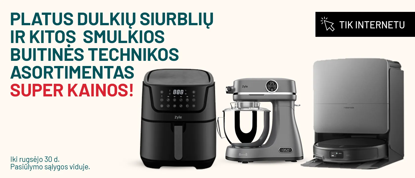 Platus dulkių siurblių ir kitos smulkios buitinės technikos asortimentas. Super kainos!