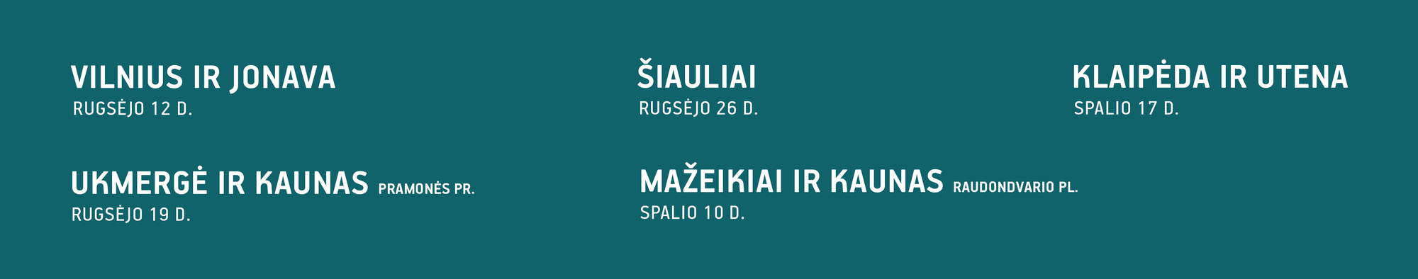 Renginų datos