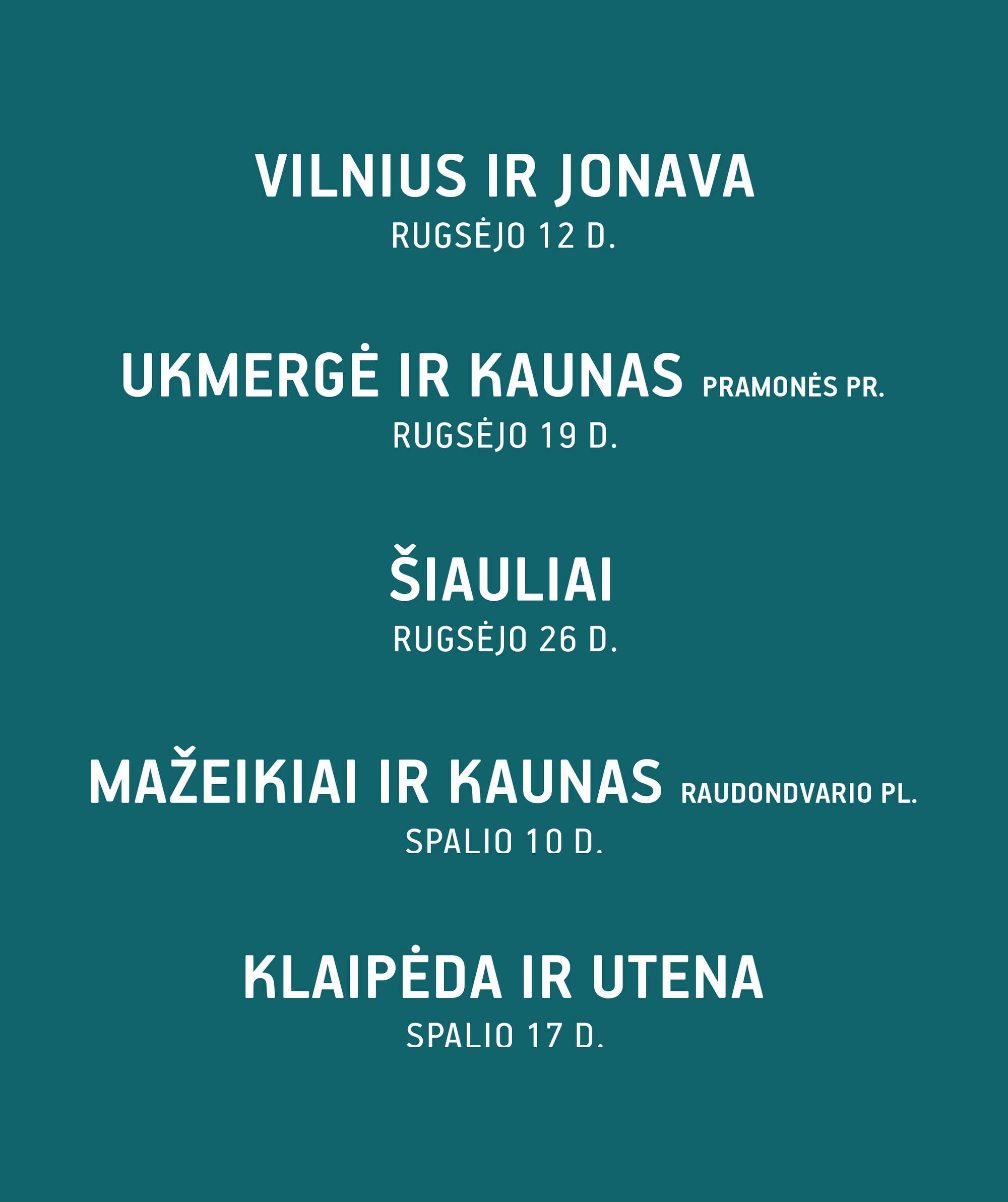 Renginų datos
