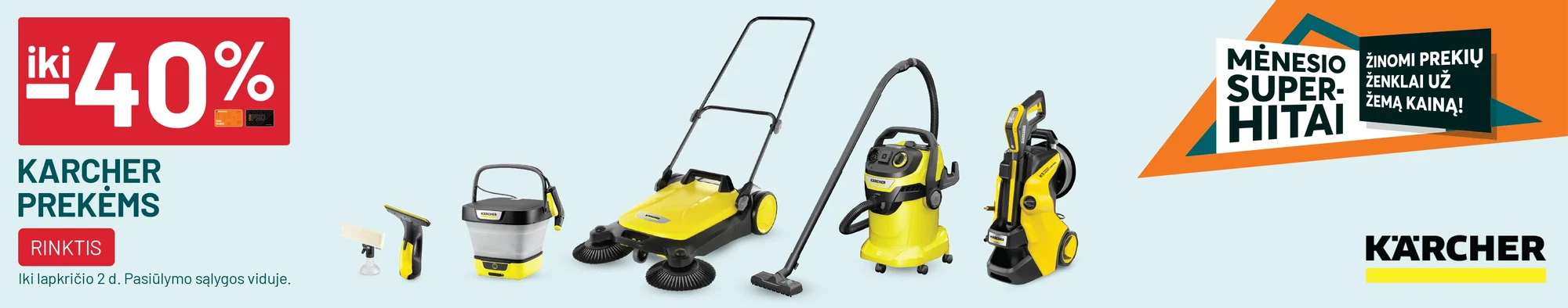 iki -40% KARCHER prekėms